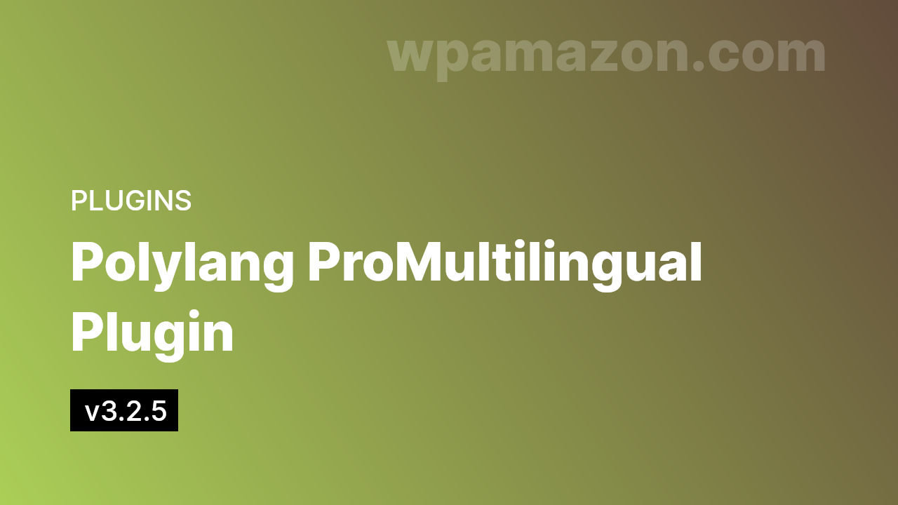 Polylang Pro v3.2.5 – Multilingual Plugin