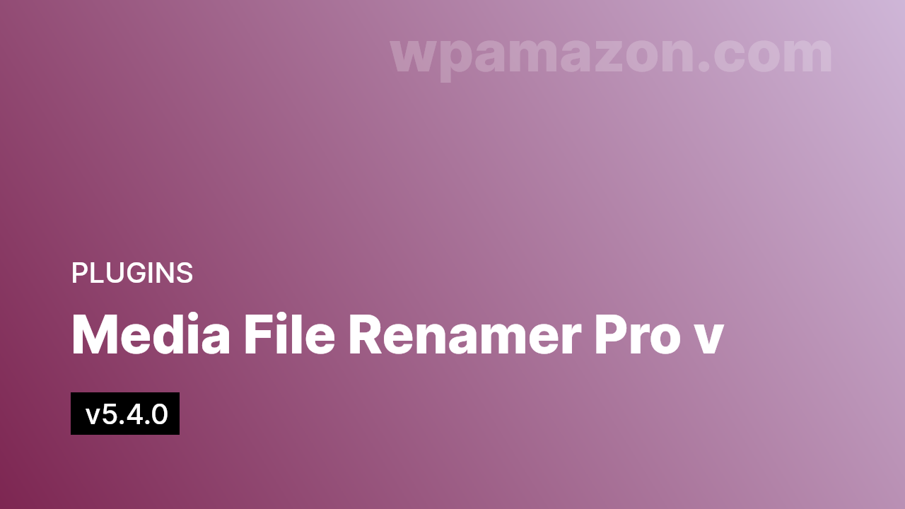 Media File Renamer Pro v5.4.0