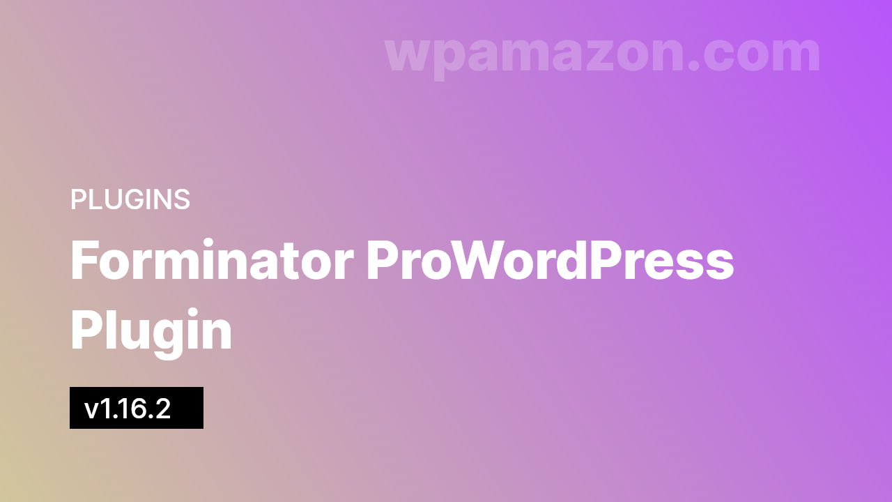 Forminator Pro v1.16.2 – WordPress Plugin