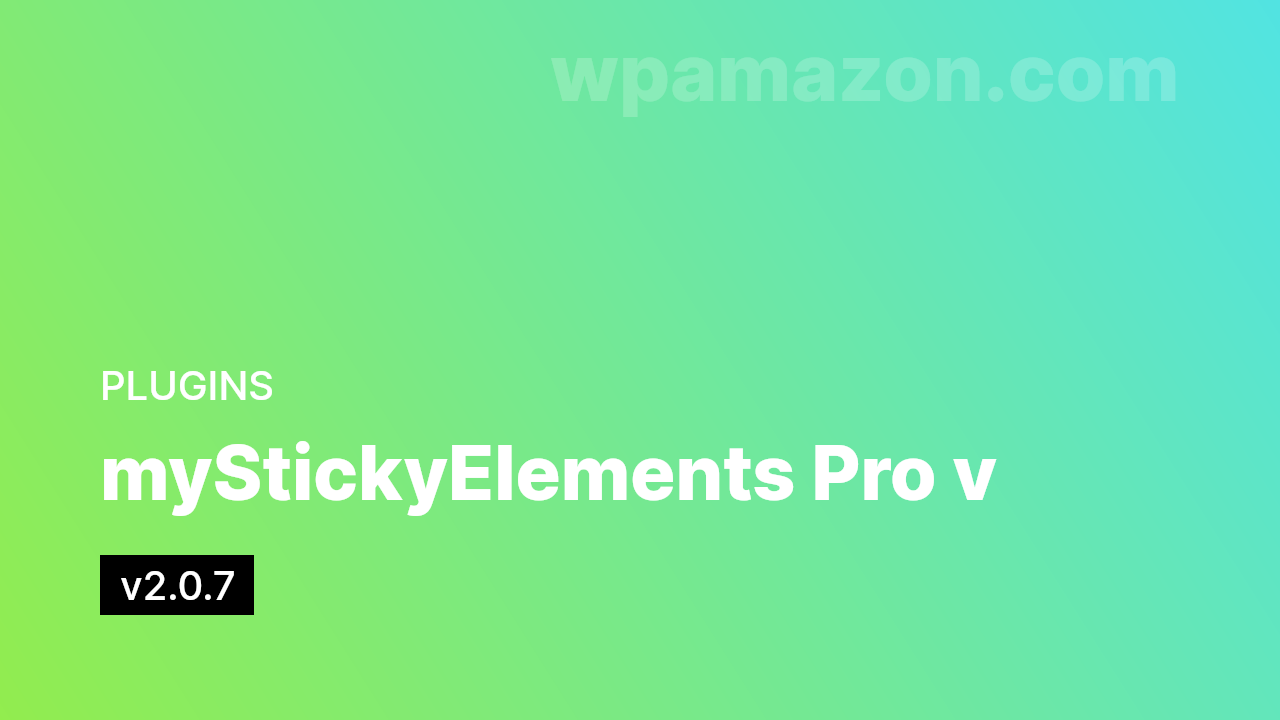 myStickyElements Pro v2.0.7