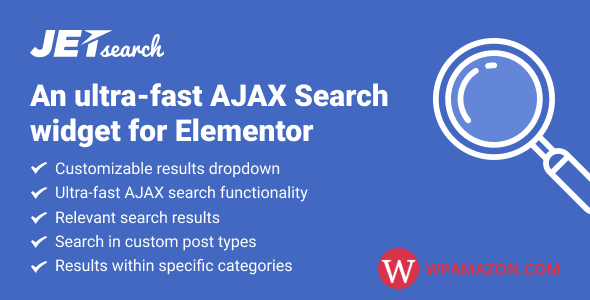 JetSearch v3.0.1 – AJAX Search widget for Elementor