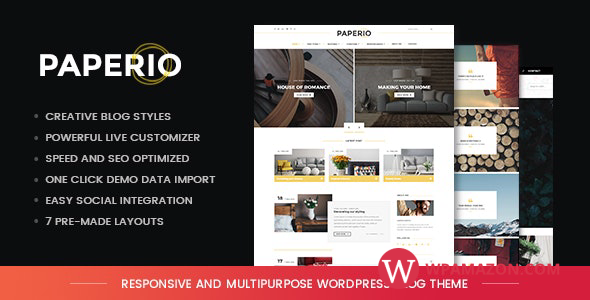 Paperio v2.0 – Responsive and Multipurpose Blog Theme