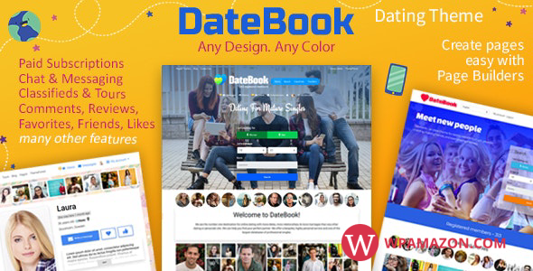 DateBook v4.6.5 – Dating WordPress Theme