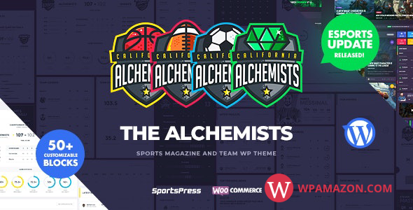 Alchemists v4.5.0 – Sports, eSports & Gaming Club and News WordPress Theme