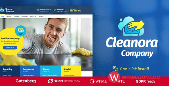 Cleanora v1.0.9 – Cleaning Services Theme
