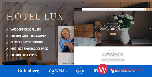 Hotel Lux v1.2.2 – Resort & Hotel WordPress Theme