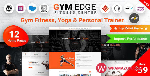 Gym Edge v4.2.7 – Gym Fitness WordPress Theme