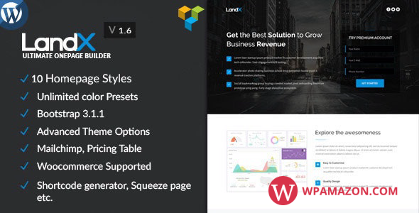 LandX v1.9.7 – Multipurpose WordPress Landing Page