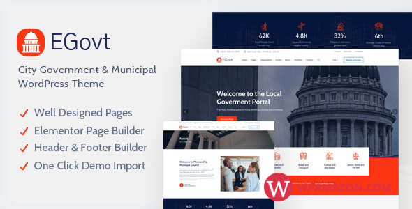 EGovt v1.2.0 – City Government WordPress Theme