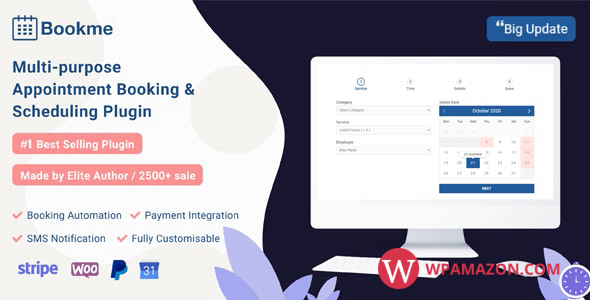 Bookme v4.5 – WordPress Appointment Booking Scheduling Plugin