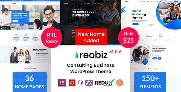 Reobiz v4.8.6 – Consulting Business WordPress Theme
