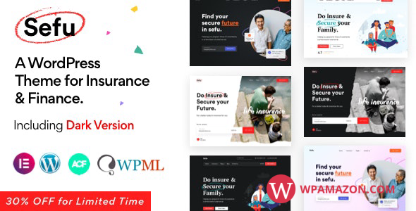 Sefu v0.1.3 – Insurance & Finance WordPress Theme
