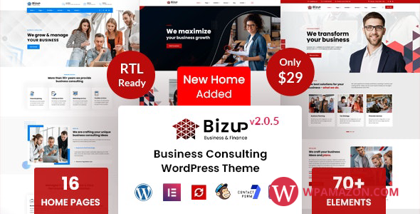 Bizup v2.0.4 – Business Consulting WordPress Theme
