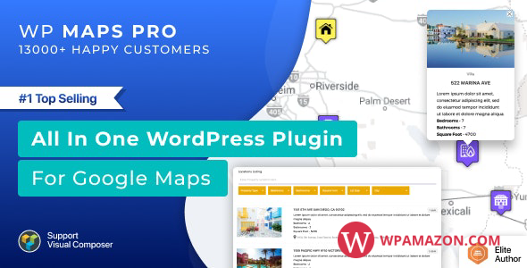 WP MAPS PRO v5.3.6 – WordPress Plugin for Google Maps