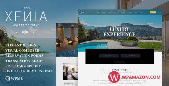 Hotel Xenia v2.5.0 – Resort & Booking WordPress Theme