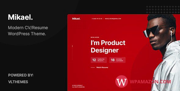 Mikael v1.0.5 – Modern & Creative CV/Resume WordPress Theme