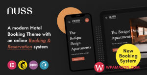 Nuss v1.1.2 - Hotel Booking WordPress