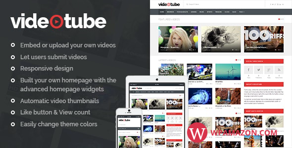 VideoTube v3.4.5 – A Responsive Video WordPress Theme