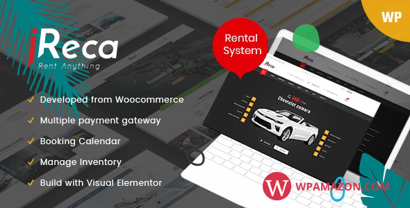 Ireca v1.5.1 – Car Rental Boat, Bike, Vehicle, Calendar WordPress Theme