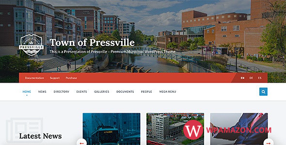 Pressville v2.6.7 – Municipal & City Government WordPress Theme