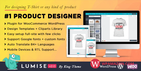 Lumise Product Designer v2.0.2 – WooCommerce WordPress
