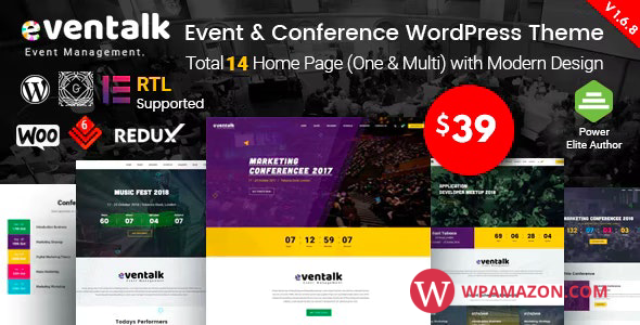 EvnTalk v1.7.1 – Event Conference WordPress Theme