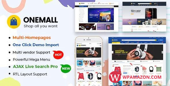 OneMall v1.9.1.2 – eCommerce MarketPlace WooCommerce WordPress Theme