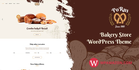 Porus v1.0.7 – Bakery Store WordPress Theme
