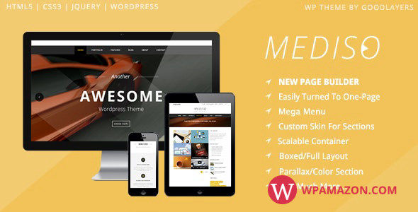Mediso v1.3.6 – Corporate / One-Page / Blogging WP Theme