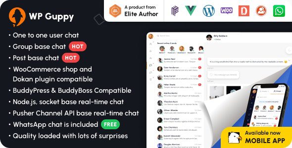 WP Guppy Pro v3.7 – A live chat plugin for WordPress, WooCommerce and BuddyPress