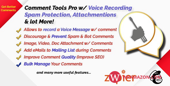 Comment Tools with Auto Moderation, Spam Protection, Attachment, Mailing List Opt-in v5.4.0