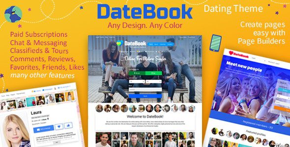 DateBook v4.6.6 – Dating WordPress Theme