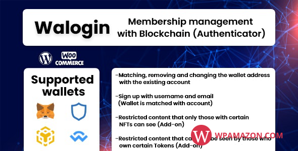 Walogin v1.0.3 – Login with crypto wallet for WordPress