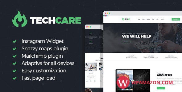 TechCare v1.1.0 – Electronics Repair WordPress Theme