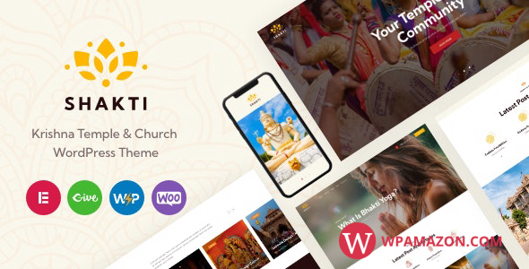 Shakti v1.0 – Krishna Temple & Church WordPress Theme