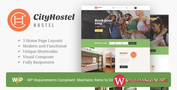 City Hostel v1.0.9 – A Travel & Hotel Booking WordPress Theme