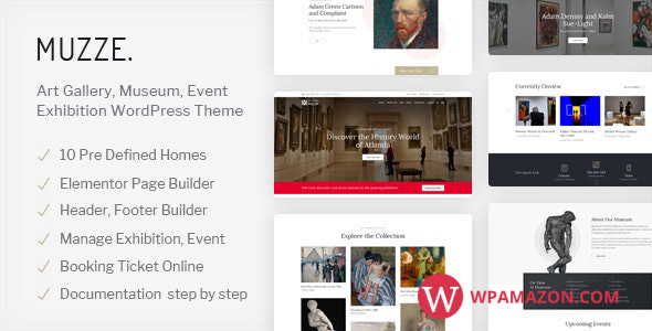 Muzze v1.4.6 – Museum Art Gallery Exhibition WordPress Theme