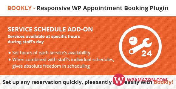 Bookly Service Schedule (Add-on) v3.0