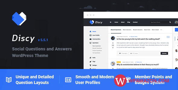Discy v5.4 – Social Questions and Answers WordPress Theme