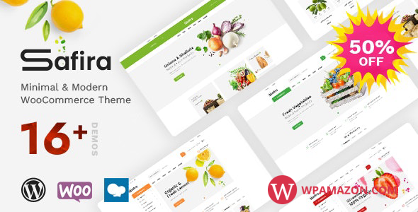 Safira v1.1.0 – Food & Organic WooCommerce WordPress Theme