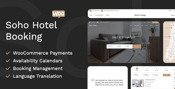Soho Hotel v4.2 – Responsive Hotel Booking WP Theme