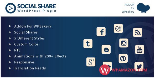 Social Share v1.0 – Addons for WPBakery Page Builder WordPress Plugin