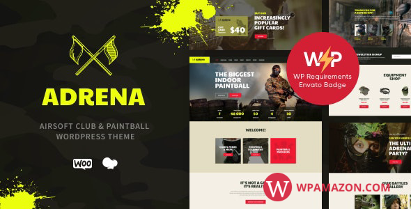 Adrena v1.2.7 – Airsoft Club & Paintball WordPress Theme