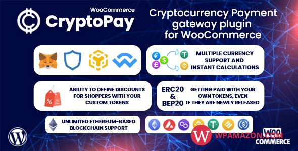 CryptoPay WooCommerce v2.3.6 – Cryptocurrency payment plugin