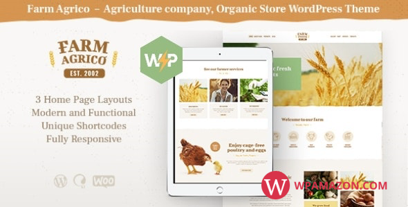 Farm Agrico v1.3.3 – Agricultural Business WordPress Theme
