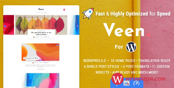 Veen v2.3.1 – Minimal & Lightweight Blog for WordPress