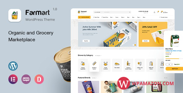 Farmart v1.0.2 – Organic & Grocery Marketplace WordPress Theme