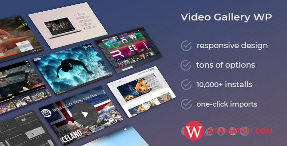 Video Gallery WordPress Plugin /w YouTube, Vimeo, Facebook pages v12.22