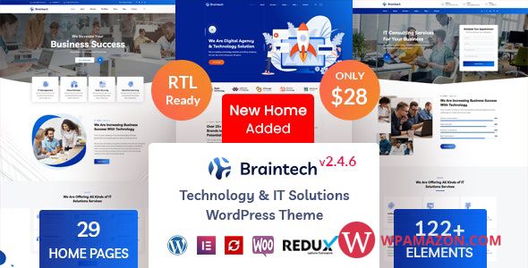 Braintech v2.4.5 – Technology & IT Solutions WordPress Theme