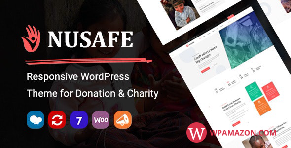 Nusafe v1.14 – Responsive WordPress Theme for Donation & Charity